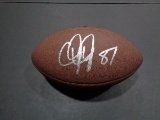 Calvin Johnson Detroit Lions Autographed Wilson Football coa