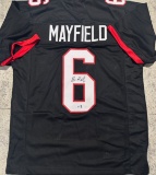 Baker Mayfield Tampa Bay Buccaneers Autographed Custom Football Jersey coa