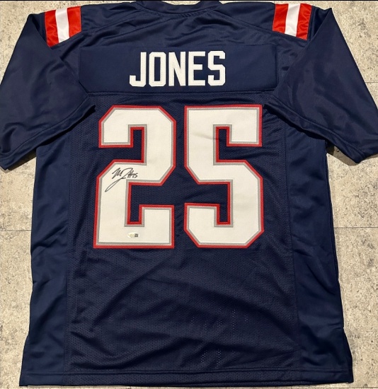 Marcus Jones New England Patriots Autographed Custom Football Jersey JSA Hologram