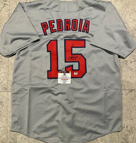Dustin Pedroia Boston Red Sox Autographed Custom Baseball Jersey coa