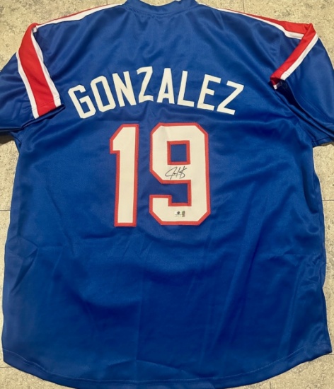 Juan Gonzalez Texas Rangers Autographed Custom Baseball Jersey coa