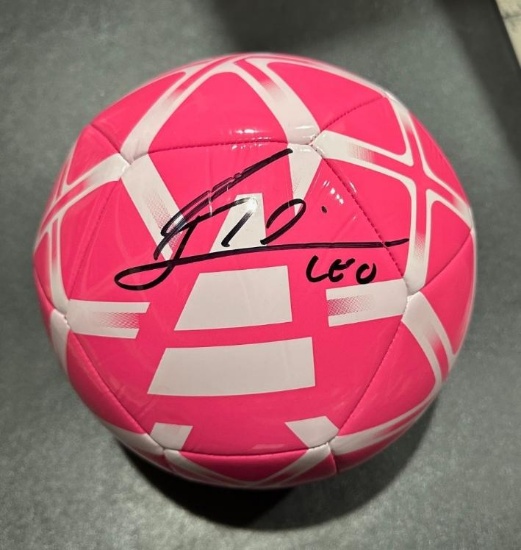 Lionel Messi Inter Miami CF Autographed Adidas Soccer Ball coa