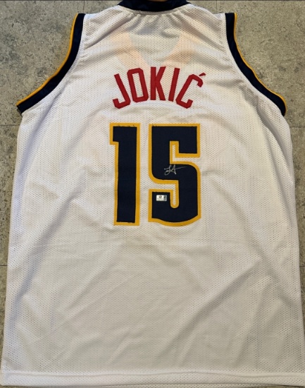 Nikola Jokic Denver Nuggets Autographed Custom Basketball Jersey coa