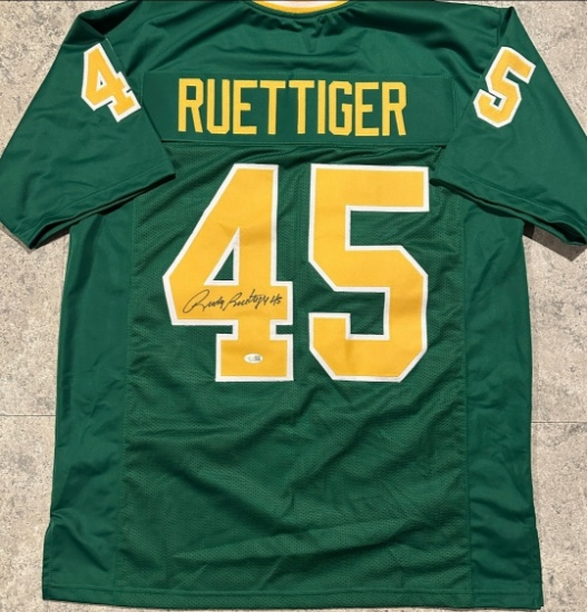 Rudy Ruettiger Notre Dame Fighting Irish Autographed Custom Football Jersey JSA coa