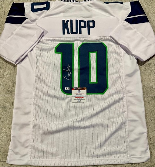 Cooper Kupp Seattle Seahawks Autographed Custom Football Jersey coa