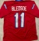 Drew Bledsoe New England Patriots Autographed Custom Football Jersey JSA Hologram