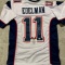Julian Edelman New England Patriots Autographed Custom Football Jersey coa