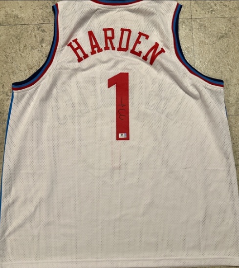 James Harden Los Angeles Clippers Autographed Basketball Jersey coa
