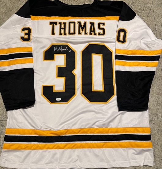Tim Thomas Boston Bruins Autographed Custom Hockey Jersey JSA coa