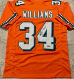Ricky Williams Miami Dolphins Autographed Custom Football Jersey Beckett Hologram