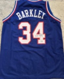 Charles Barkley Philadelphia 76ers Autographed Custom Basketball Jersey coa
