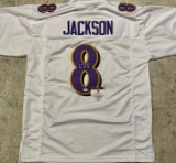 Lamar Jackson Baltimore Ravens Autographed Custom Football Jersey coa