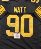 T.J. Watt Pittsburgh Steelers Autographed Custom Football Jersey coa