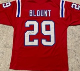 LeGarrette Blount New England Patriots Autographed Custom Football Jersey JSA Hologram