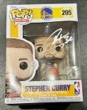 Stephen Curry Golden State Warriors Autographed Funko POP! coa