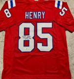 Hunter Henry New England Patriots Autographed Custom Football Jersey JSA Hologram
