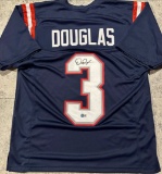 Pop Douglas New England Patriots Autographed Custom Football Jersey Beckett Hologram