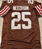 Nick Needham Cleveland Browns Autographed Custom Brown Football Jersey JSA coa
