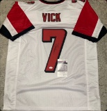 Michael Vick Atlanta Falcons Autographed Custom Football Jersey JSA coa