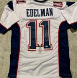 Julian Edelman New England Patriots Autographed Custom Football Jersey coa
