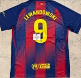 Robert Lewandowski FC Barcelona Autographed 2025-26 Nike Home Jersey coa