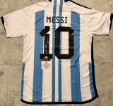 Lionel Messi Argentina Autographed Adidas Soccer Jersey LOA