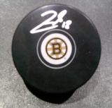 Pavel Zacha Boston Bruins Autographed Boston Bruins Hockey Puck JSA  coa