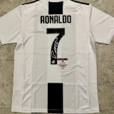 Cristiano Ronaldo FC Juventus Autographed Adidas 2018-19 Home Soccer Jersey coa