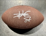 Travis Kelce Kansas City Chiefs Autographed Wilson Football coa