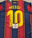 Lionel Messi FC Barcelona Autographed 2022 Adidas Home Soccer Jersey coa