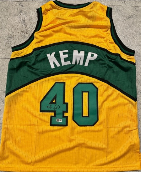 Shawn Kemp Seattle Super Sonics Autographed Custom Basketball Jersey Hologram