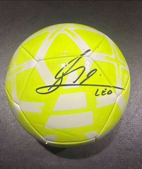 Lionel Messi Inter Miami CF Autographed Adidas Soccer Ball coa