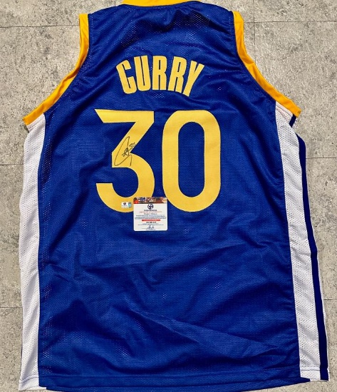 Stephen Curry Golden State Warriors Autographed Custom Basketball Jersey coa