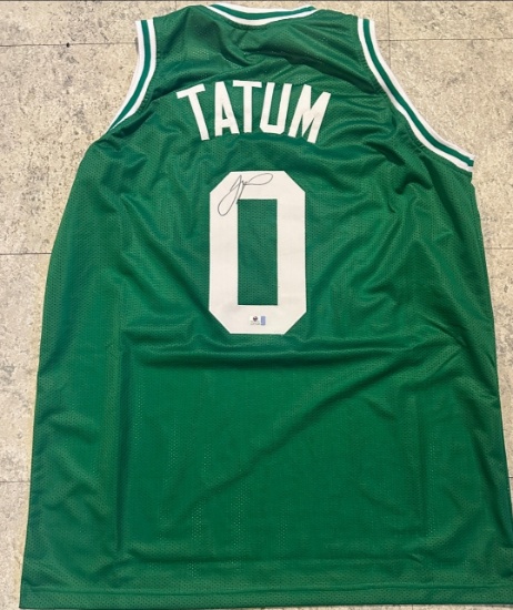 Jayson Tatum Boston Celtics Autographed Custom Basketball Jersey coa