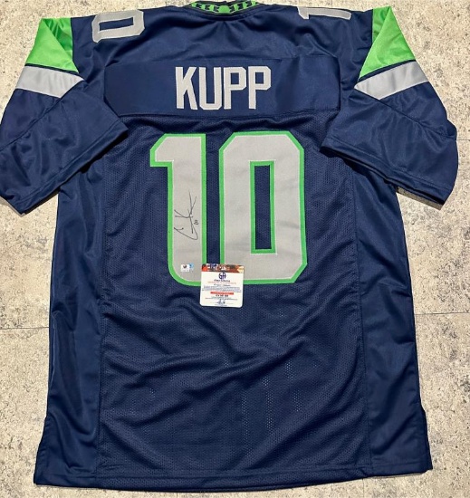 Cooper Kupp Seattle Seahawks Autographed Custom Football Jersey coa
