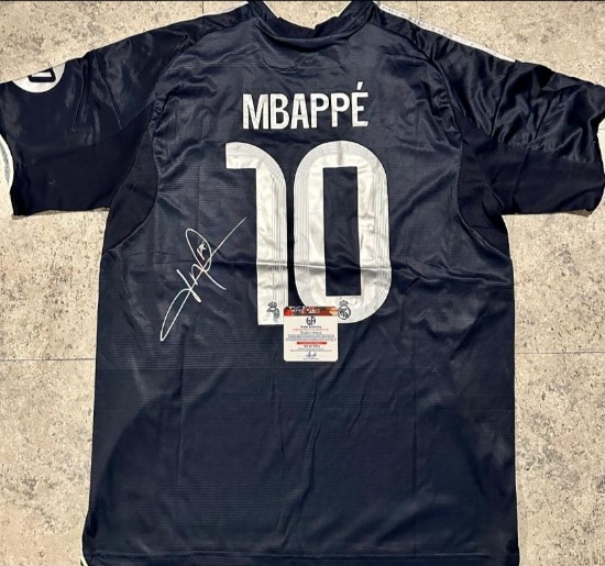 Kylian Mbappe Real Madrid Autographed 2025-26 Adidas Away Jersey coa
