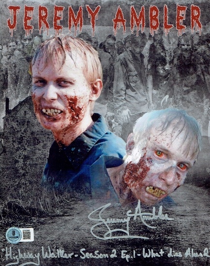 Jeremy Ambler The Walking Dead Autographed & Insc 8x10 Photo Beckett Hologram