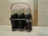 Royal Crown Bottler with 6 Coke Glass Bottles