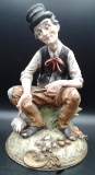 Original Arnart Creation Japan Man Feeding Chicken Figurine (As-Is)