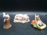 Three Assorted Animal Figurines