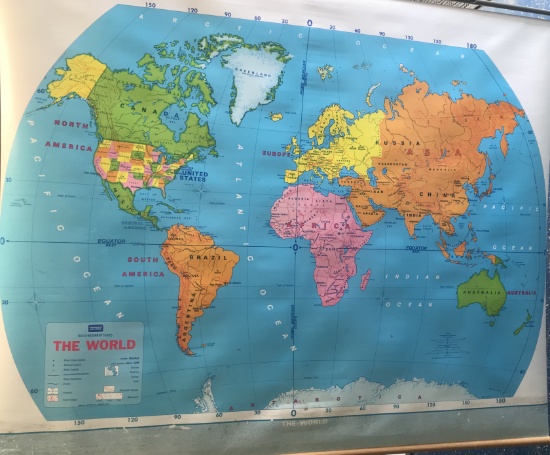 Assorted Pull Down Maps (9)