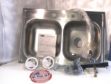 Elkay Brushed Stainless Double Basin Sink