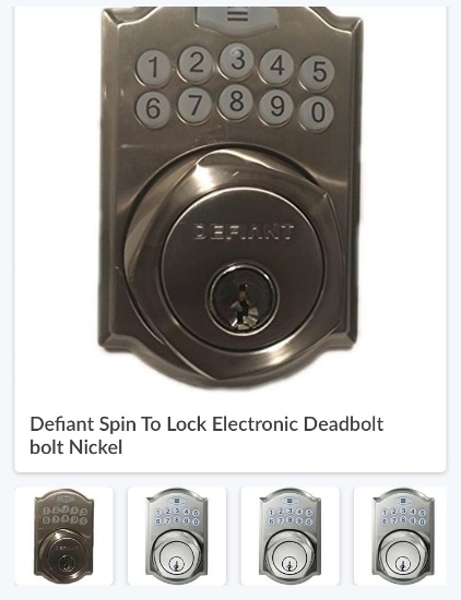 Defiant Spin to Lock Electronic Deadbolt Nickel