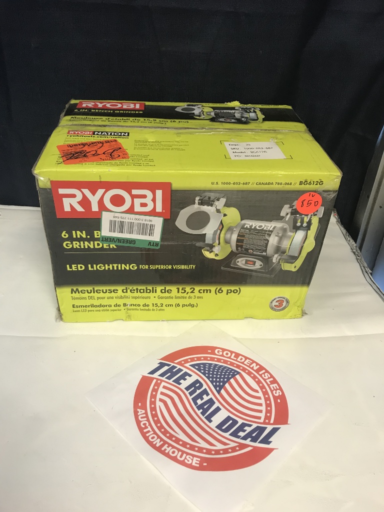 Lot Ryobi 6 Bench Grinder Proxibid Auctions