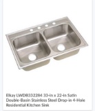 Elkay Double Basin Stainless Steel Kitchen Sink