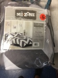 Mi Zone King Duvet Cover Bedding set (Grey & White Chevron)