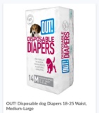 OUT! M-L Disposible 14 pack dog diapers (2)