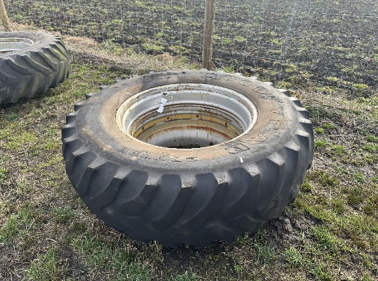 Tractor tire and rim