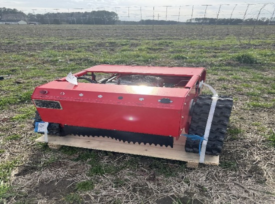 Remote controlled track mower