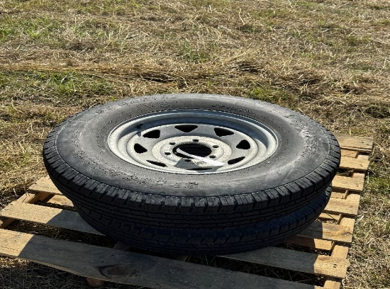 6 lug trailer tires and rims (2pc)